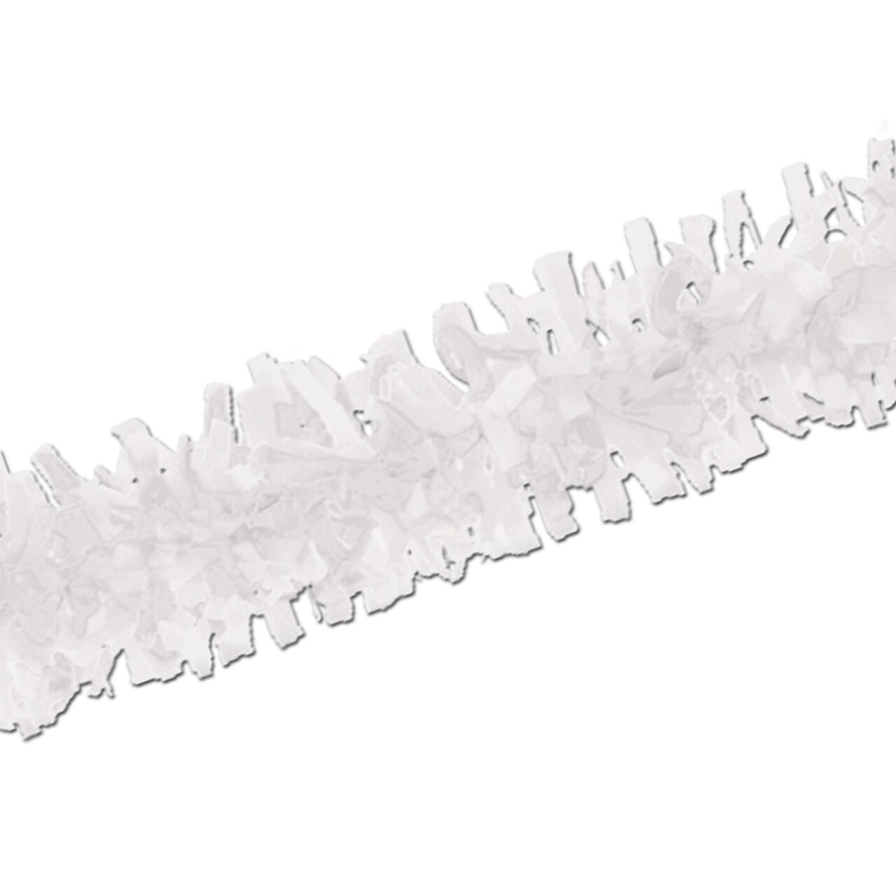 Beistle Club Pack of 24 Bright White Festive Tissue Festooning Decorations 25'